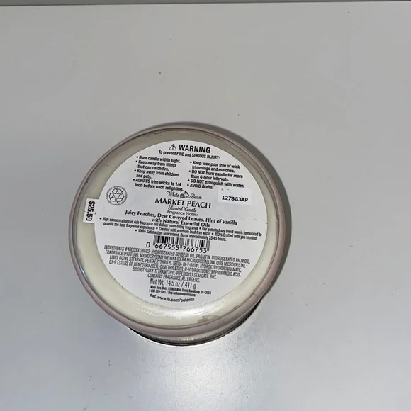 NEW! Market Peach Bath and Body Works Candle - Picture 3 of 3